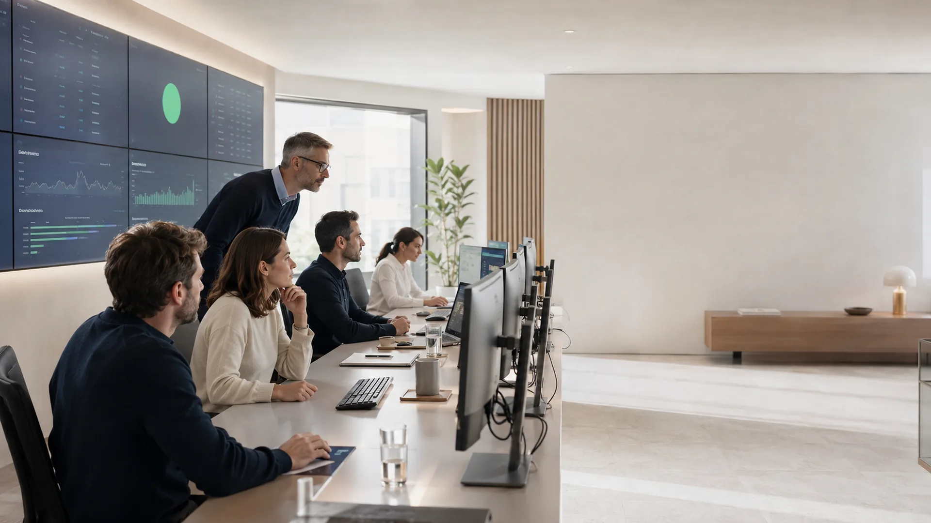 Cross-funktionales Team steuert Programmstatus, Abhängigkeiten und Go-Live in einem realistischen Command Center